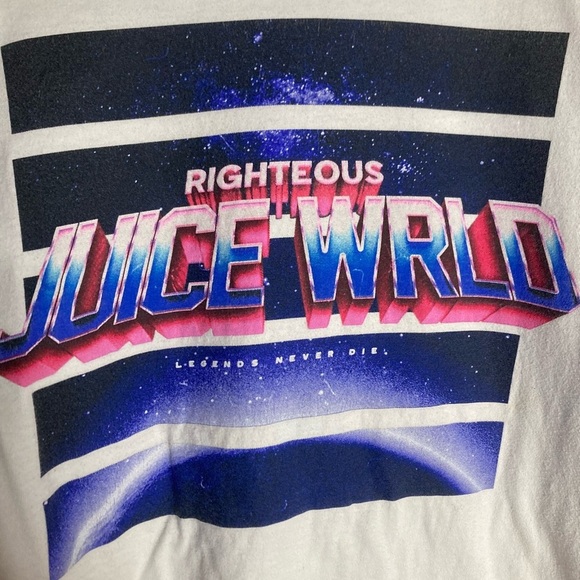 Juice Wrld Long Sleeve White Crewneck Top - Picture 2 of 5